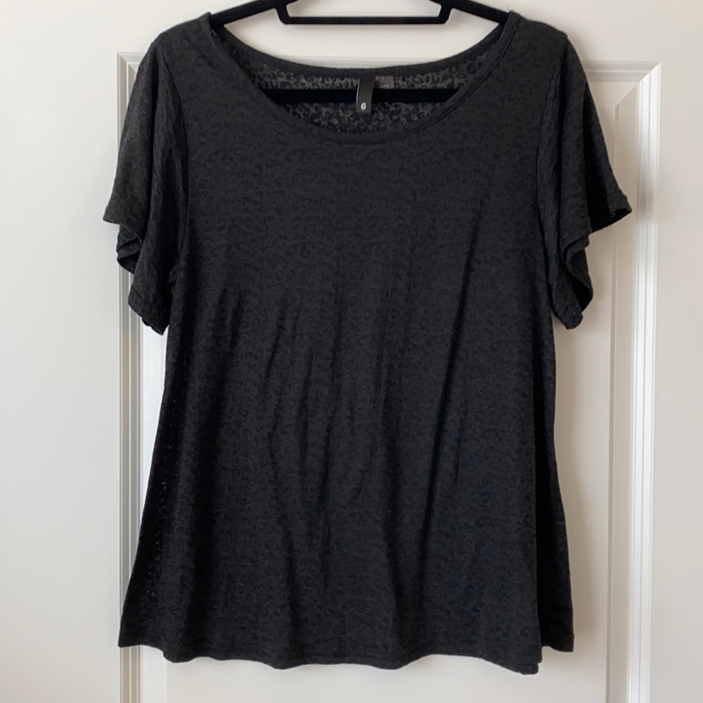H&M Divided | Black Leopard Print Tee